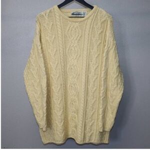 Aran Crafts Cream Cable Knit Sweater